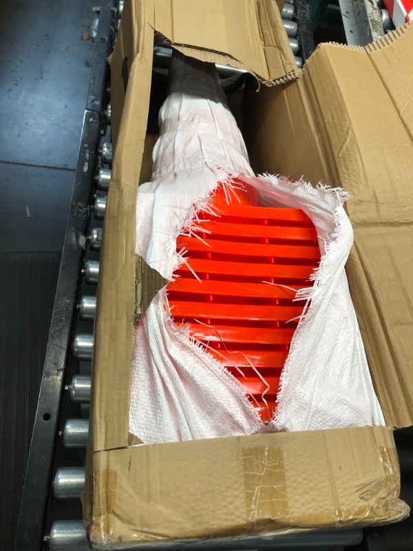 Photo 2 of [ 12 Pack ] 28" Traffic Cones Plastic Road Cone PVC Safety Road Parking Cones Weighted Hazard Cones Construction Cones Orange Safety Cones Field Marker Cones Parking Barrier (12)