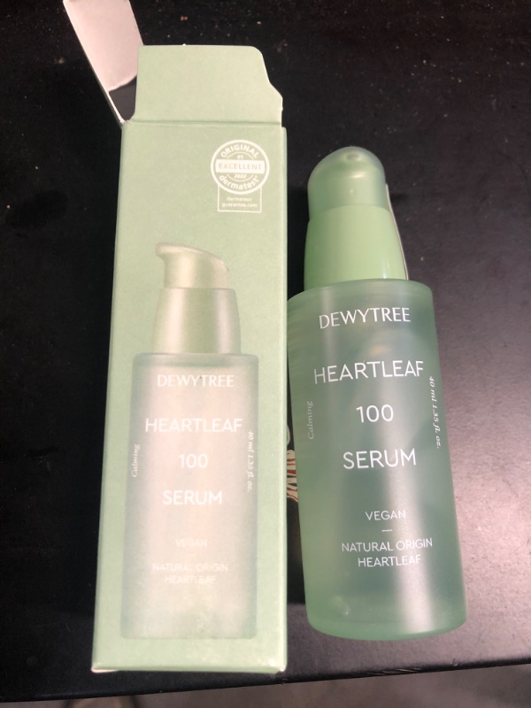 Photo 1 of ***NON REFUNDABLE***EXP06/06/2025***DEWYTREE Heartleaf 100 Serum, Vegan Calming Face Gel Serum with Super Centella Asiatica to Soothe Sensitive Skin, Rapid Trouble Care, Redness Relief, Hydrating Skincare, 1.35 fl.oz.