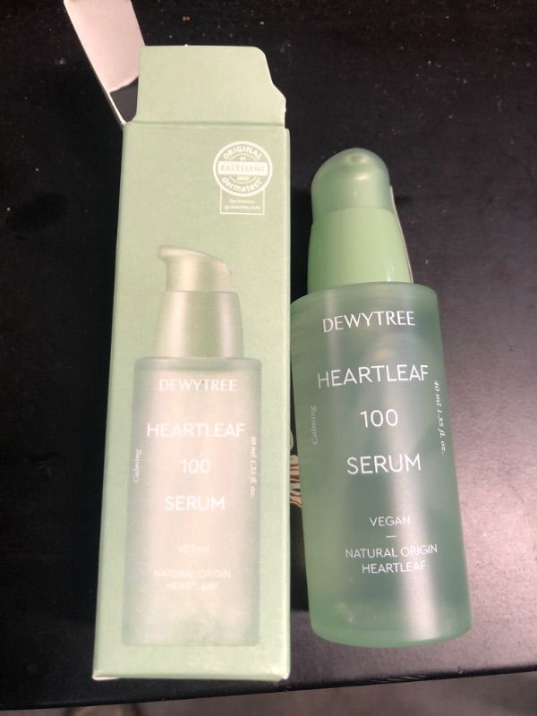 Photo 2 of ***NON REFUNDABLE***EXP06/06/2025***DEWYTREE Heartleaf 100 Serum, Vegan Calming Face Gel Serum with Super Centella Asiatica to Soothe Sensitive Skin, Rapid Trouble Care, Redness Relief, Hydrating Skincare, 1.35 fl.oz.