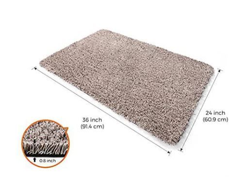 Photo 5 of (READ FULL POST) Delxo Doormat 24''x36''Absorbs Mud Magic Doormat No Odor Durable Anti-Slip Rubber Back Low-Profile Entrance Door Mat Large Cotton Shoe Scraper Pet Mat Machine Washable in Beige