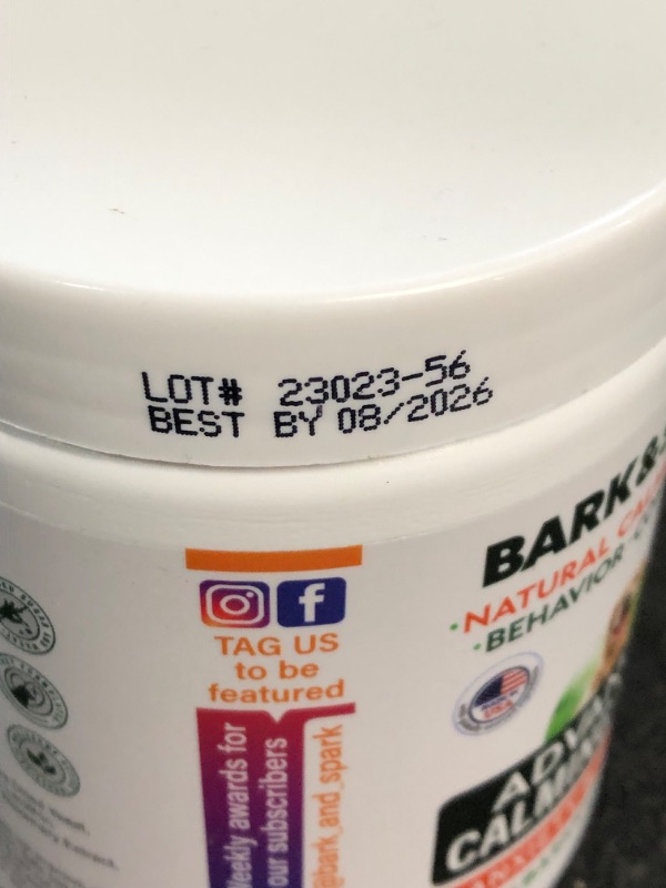 Photo 3 of ***(EXP: 08/26)NONREFUNDABLE***Bark&Spark Advanced Calming Hemp Treats for Dogs - Hemp Oil + Melatonin - Anxiety Relief - Separation Aid - Stress Relief During Fireworks, Storms, Thunder - Aggressive Behavior, Barking - 120 Chews 120 Calming Treats MAX ST