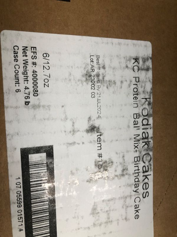 Photo 1 of (Non Refundable) Kodiak Cakes Oatmeal Protein Ball Mix, Birthday Cake, High Protein, 100% Whole Grains, (Pack of 6)
