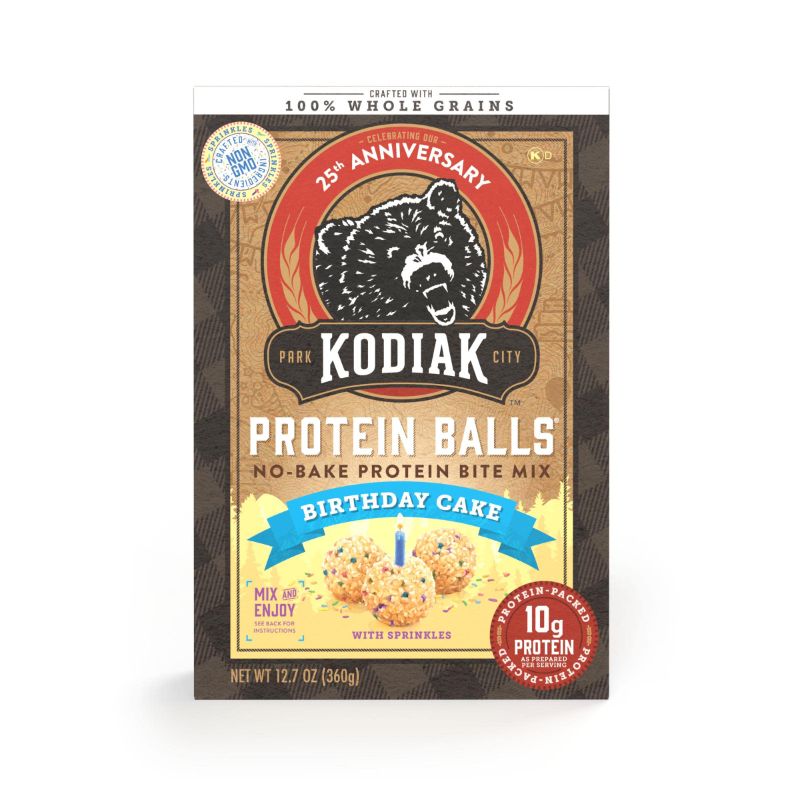 Photo 1 of (Non Refundable) Kodiak Cakes Oatmeal Protein Ball Mix, Birthday Cake, High Protein, 100% Whole Grains, (Pack of 6)
