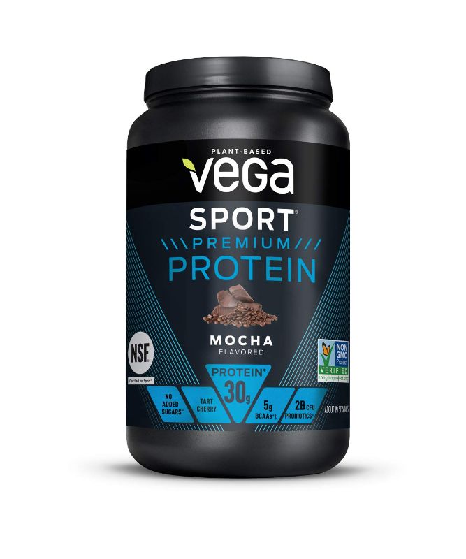Photo 1 of (Non Refundable)Vega Sport Protein Powder Mocha (19 Servings, 28.6 Ounce) - Plant-Based Vegan Protein Powder, BCAAs, Amino Acid, tart cherry, Non Dairy, Keto-Friendly, Gluten Free, Non GMO (Packaging May Vary)
