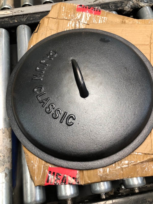 Photo 2 of ***Lid Only*** Cajun Classic 16-Quart Seasoned Cast Iron Dutch Oven - GL10490S