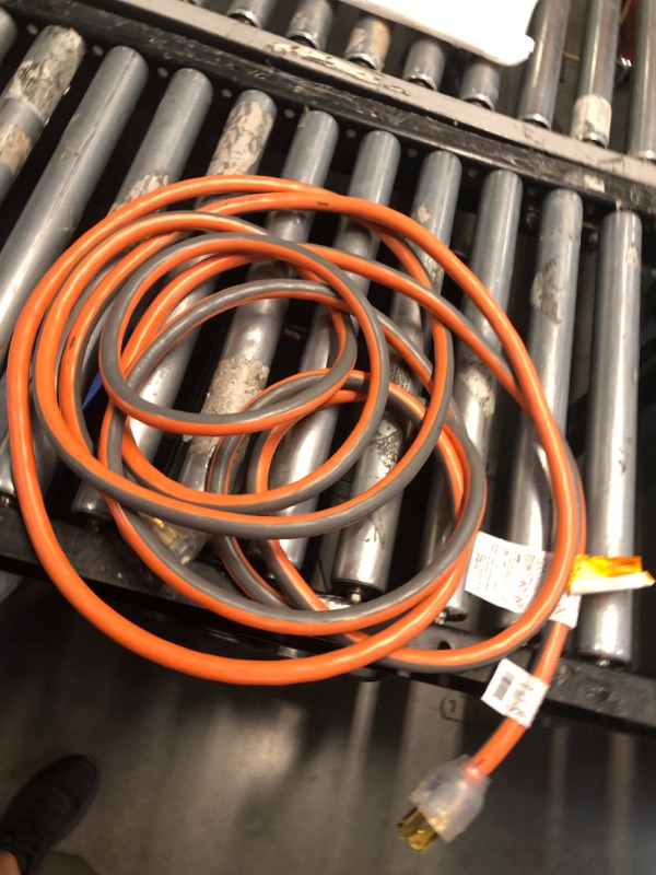 Photo 1 of ***USED - UNABLE TO TEST***
RIDGID 25 ft. 10/4 Heavy Duty Outdoor L14-30 Amp Generator Extension Cord with Lighted End, Orange/Grey