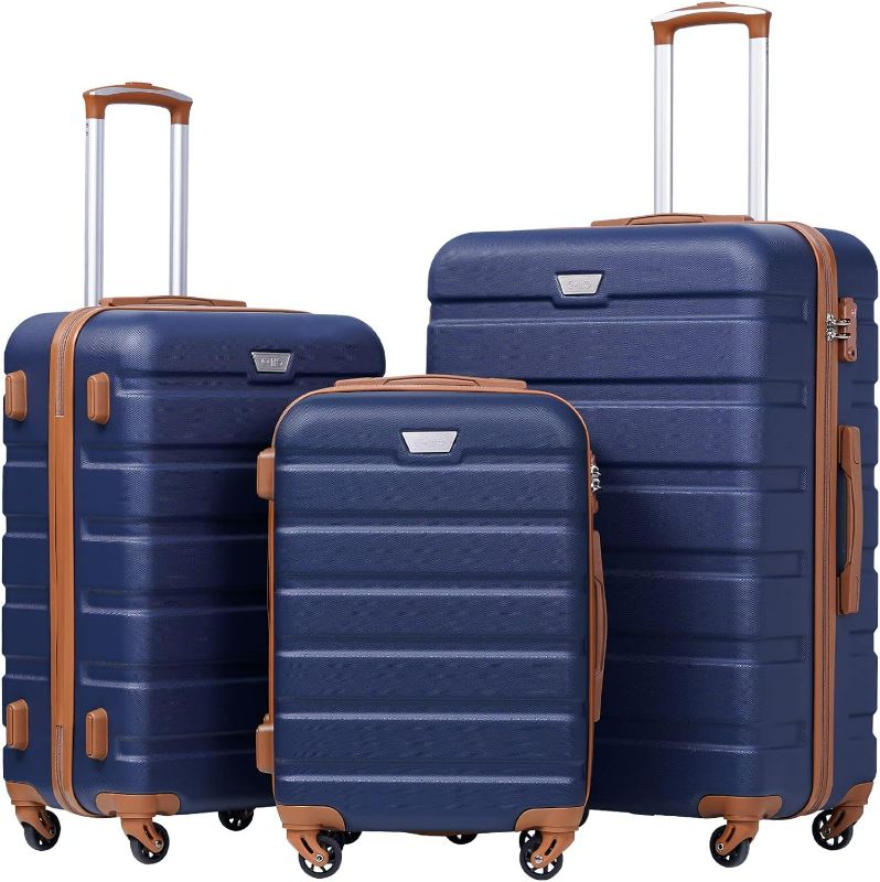 Photo 1 of ***ITEM ONLY COMES WITH THE 20 IN SUITCASE***
Coolife Luggage Set 3 Piece Luggage Set Carry On Suitcase Hardside Luggage with TSA Lock Spinner Wheels(Navy, 3 piece set (BP/TB/20))
