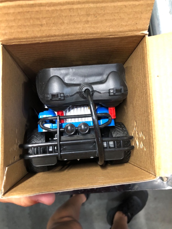 Photo 2 of ***USED MISSING TOOL*** Remote Control Police Car Rechargeable RC Truck Toys for Kids Boys Girls 1:18 Auto Mode SUV Vehicle Racing Hobby with Headlight Christmas Birthday Gifts for Kid (Blue)