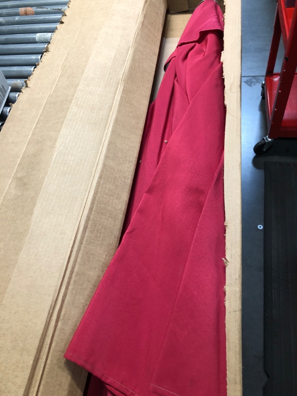 Photo 1 of ***PARTS ONLY***COBANA 11' Patio Umbrella, Outdoor Table Market Large Umbrella with 8 Steel Ribs and Crank, Dark Red
