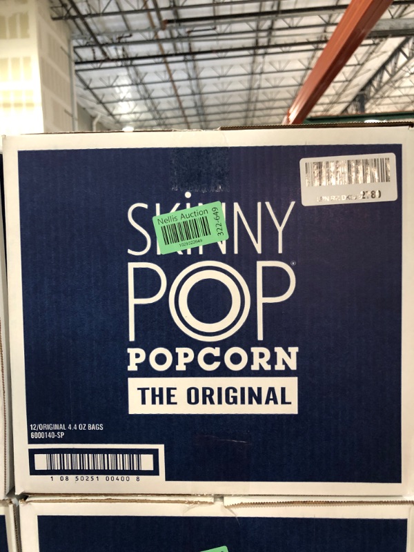 Photo 2 of ***(EXP:08/22/2024 )NONREFUNDABLE***SkinnyPop Popcorn, Gluten Free, Non-GMO, Healthy Snacks, Skinny Pop Dairy Free White Cheddar Popcorn, 4.4oz Grocery Size Snack Bags (12 Count) Cheddar-Cheese 4.4 Ounce (Pack of 12)