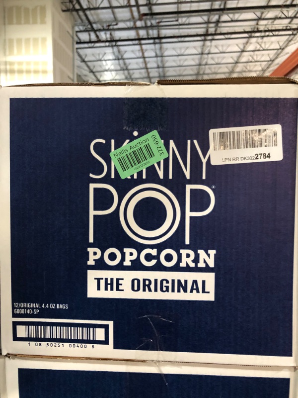 Photo 2 of ***(EXP:08/22/2024 )NONREFUNDABLE***SkinnyPop Popcorn, Gluten Free, Non-GMO, Healthy Snacks, Skinny Pop Dairy Free White Cheddar Popcorn, 4.4oz Grocery Size Snack Bags (12 Count) Cheddar-Cheese 4.4 Ounce (Pack of 12)