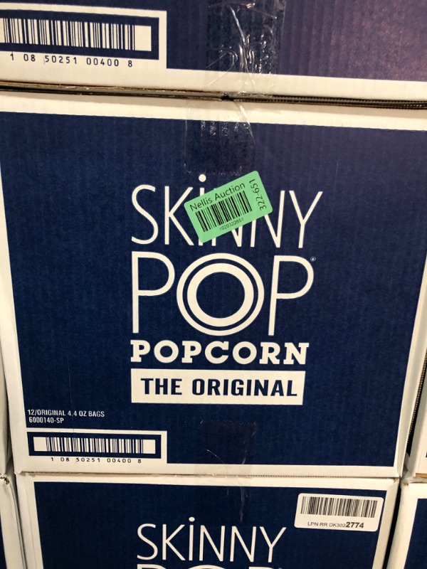 Photo 2 of ***(EXP:08/22/2024 )NONREFUNDABLE***SkinnyPop Popcorn, Gluten Free, Non-GMO, Healthy Snacks, Skinny Pop Dairy Free White Cheddar Popcorn, 4.4oz Grocery Size Snack Bags (12 Count) Cheddar-Cheese 4.4 Ounce (Pack of 12)