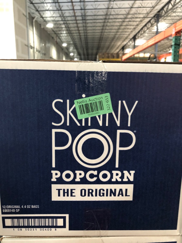 Photo 2 of ***(EXP:08/22/2024 )NONREFUNDABLE***SkinnyPop Popcorn, Gluten Free, Non-GMO, Healthy Snacks, Skinny Pop Dairy Free White Cheddar Popcorn, 4.4oz Grocery Size Snack Bags (12 Count) Cheddar-Cheese 4.4 Ounce (Pack of 12)