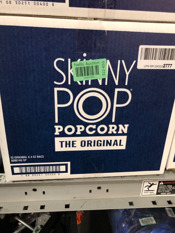 Photo 2 of ***(EXP: 08/22/2024)NONREFUNDABLE***SkinnyPop Popcorn, Gluten Free, Non-GMO, Healthy Snacks, Skinny Pop Dairy Free White Cheddar Popcorn, 4.4oz Grocery Size Snack Bags (12 Count) Cheddar-Cheese 4.4 Ounce (Pack of 12)