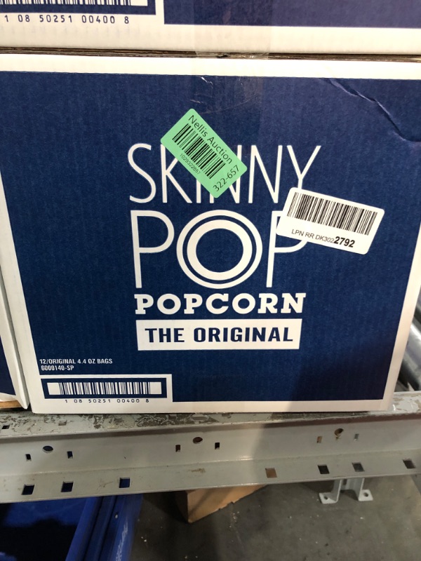 Photo 2 of ***(EXP:08/2024 )NONREFUNDABLE***SkinnyPop Popcorn, Gluten Free, Non-GMO, Healthy Snacks, Skinny Pop Dairy Free White Cheddar Popcorn, 4.4oz Grocery Size Snack Bags (12 Count) Cheddar-Cheese 4.4 Ounce (Pack of 12)