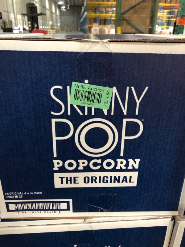 Photo 2 of ***(EXP: 08/2024)NONREFUNDABLE***SkinnyPop Popcorn, Gluten Free, Non-GMO, Healthy Snacks, Skinny Pop Dairy Free White Cheddar Popcorn, 4.4oz Grocery Size Snack Bags (12 Count) Cheddar-Cheese 4.4 Ounce (Pack of 12)