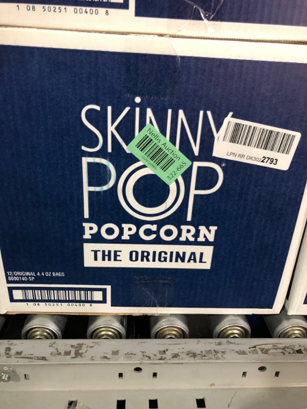 Photo 2 of ***(EXP:08/2024 )NONREFUNDABLE***SkinnyPop Popcorn, Gluten Free, Non-GMO, Healthy Snacks, Skinny Pop Dairy Free White Cheddar Popcorn, 4.4oz Grocery Size Snack Bags (12 Count) Cheddar-Cheese 4.4 Ounce (Pack of 12)