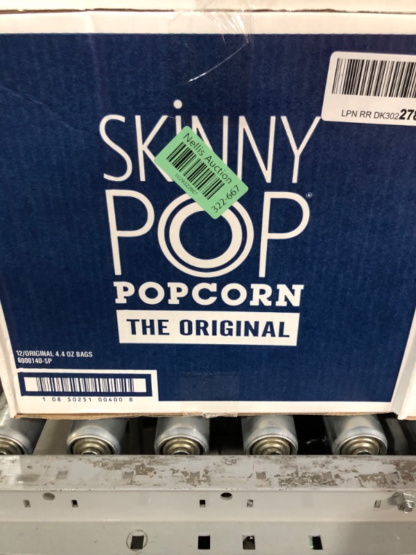 Photo 1 of ***(EXP:08/2024 )NONREFUNDABLE***SkinnyPop Popcorn, Gluten Free, Non-GMO, Healthy Snacks, Skinny Pop Dairy Free White Cheddar Popcorn, 4.4oz Grocery Size Snack Bags (12 Count) Cheddar-Cheese 4.4 Ounce (Pack of 12)