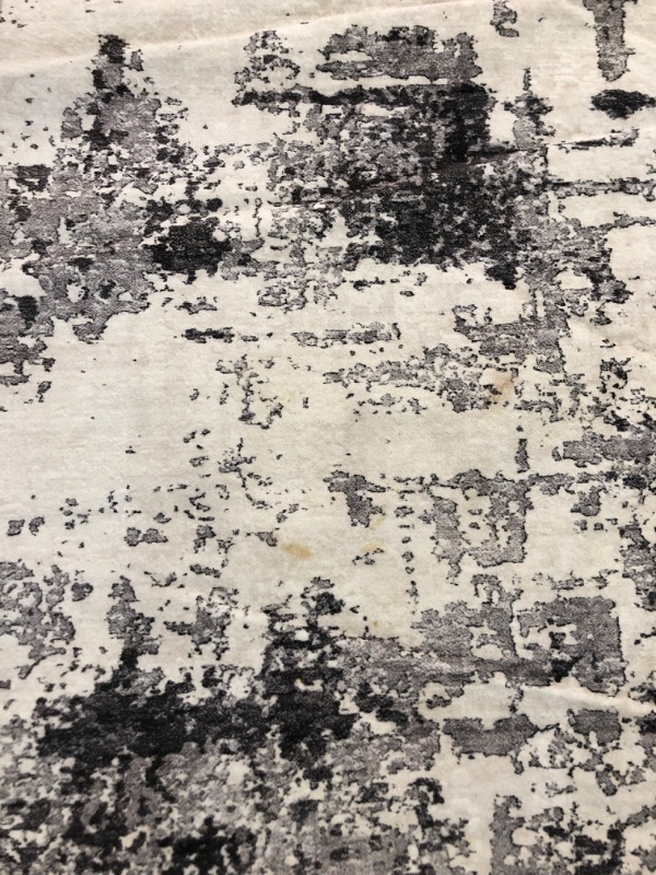 Photo 4 of ***USED - DIRTY - STAINED - SEE PICTURES - NO PACKAGING***
Area Rug Living Room Rugs 9x12: Modern Neutral Abstract Aesthetic Rug for Bedroom Dining Room Table - Large Soft Stain Resistant Machine Washable Rug, Indoor Home Office Carpet - Black Grey Black 