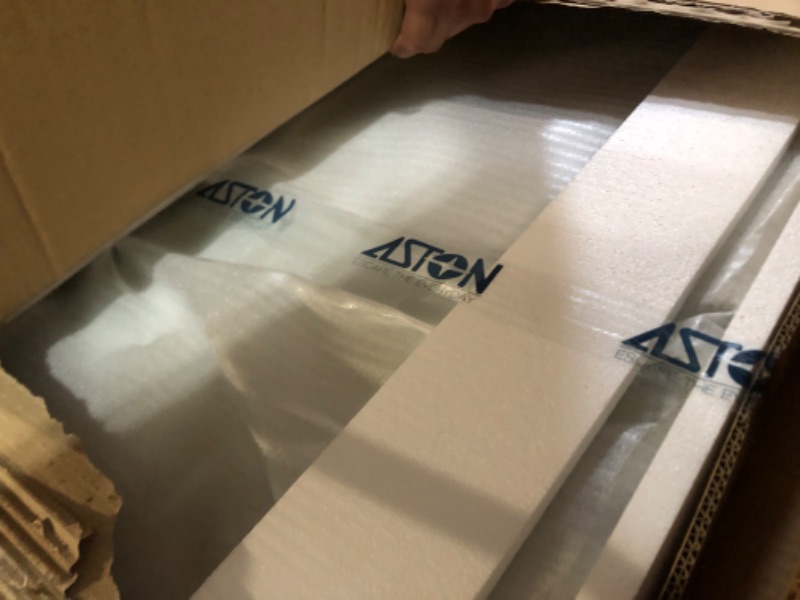 Photo 6 of ***FACTORY SEALED/TRUCK PALLET PICKUP***Aston Avalux Completely Frameless Shower Enclosure, 34" x 34" x 72", Brushed Stainless Steel 34" x 34" x 72" Stainless Steel