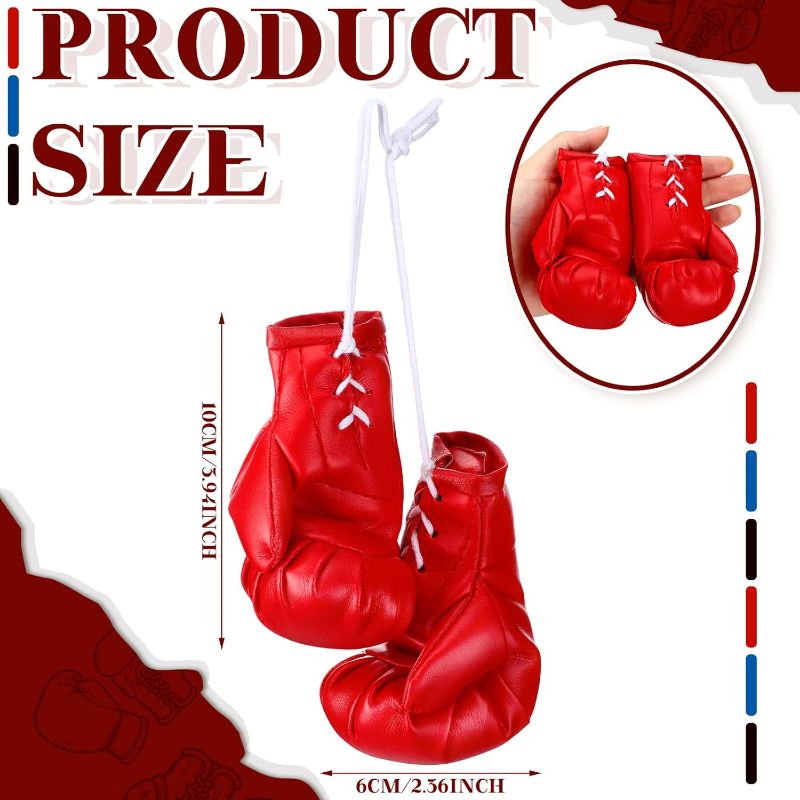 Photo 1 of **MISSING PCS***Blue/Red Colors** 18 Pcs Mini Boxing Gloves 
