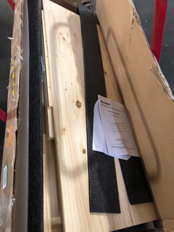 Photo 1 of ***PARTIAL SET - BOX 2 OF 2 ONLY - CANNOT BE FULLY ASSEMBLED - SEE PICTURES***
StyleWell 6-Drawer Unfinished Natural Pine Chest of Drawers 32 in. x 54 in. x 18 in.
