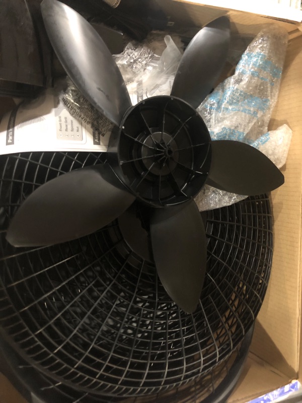 Photo 2 of [READ NOTES]
18 in. 3 Speed Oscillating Pedestal Fan with Adjustable Height, Easy Assembly, and Quiet Cooling for Any Room in Black