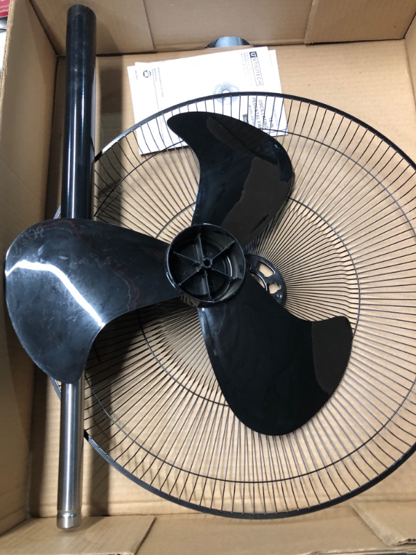 Photo 3 of (READ FULL POST) 18 in. 3 Speed Oscillating Pedestal Fan with Adjustable Height, Easy Assembly, and Quiet Cooling for Any Room in Black