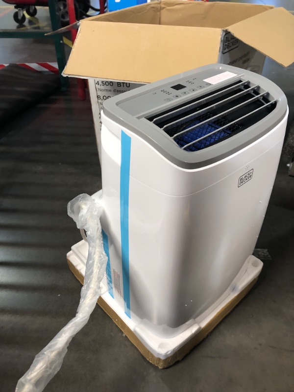 Photo 5 of ***USED - DAMAGED - POWERS ON - UNABLE TO TEST FURTHER - SEE PICTURES***
BLACK+DECKER 8,000 BTU Portable Air Conditioner up to 350 Sq.Ft.with Remote Control, White White - 8,000 BTU 1 Count (Pack of 1)