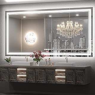 Photo 1 of (READ FULL POST) 3-Color Frontlit and Backlit Double Lights LED Bathroom Mirror 30 × 72"