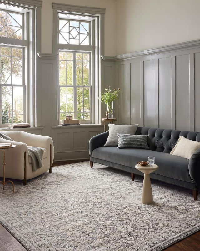 Photo 1 of (READ FULL POST) Loloi Magnolia Home by Joanna Gaines x Gigi Grey/Ivory 2'-7" x 7'-6" Runner Rug
 