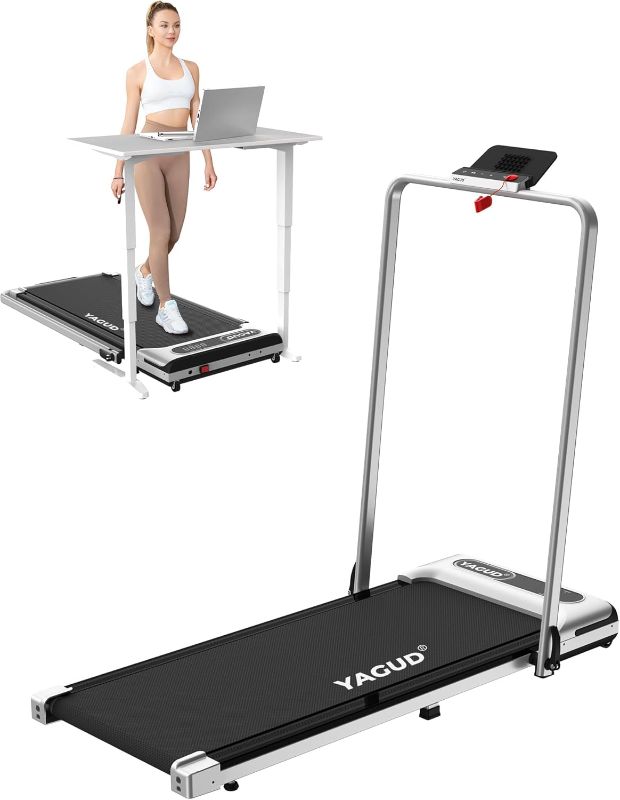 Photo 1 of **SEE NOTES** Yagud Under Desk Treadmill, Walking Pad for Home and Office, 2.5 HP Portable Walking Jogging Running Machine with Remote Control and LED Display, Sliver