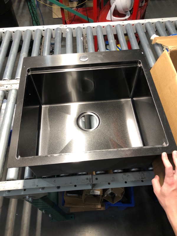 Photo 2 of (READ FULL POST) 21 Inch Drop in Bar Sink Workstation-Bokaiya 21x20 Bar Sink Outdoor Rv Drop In Sink 16 Gauge Stainless Steel Single Bowl Small Bar Sink with Cutting Board 21"L x 20"W x 10"D Brushed Nickel