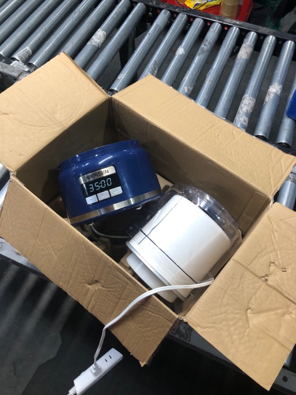 Photo 1 of ***ITEM TESTED FOR POWER, UNABLE TO TEST FURTHER, SEE NOTES*** AIRMSEN Ice Cream Maker, 2.1-Quart Automatic Ice Cream Machine with LED Screen and Timer for Gelato Milkshakes Sorbet