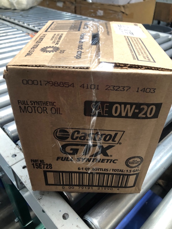 Photo 4 of (similar to stock photo) 
Castrol GTX Ultraclean 0W-20 FULL Synthetic Blend Motor Oil, 1 Quart, Pack of 6