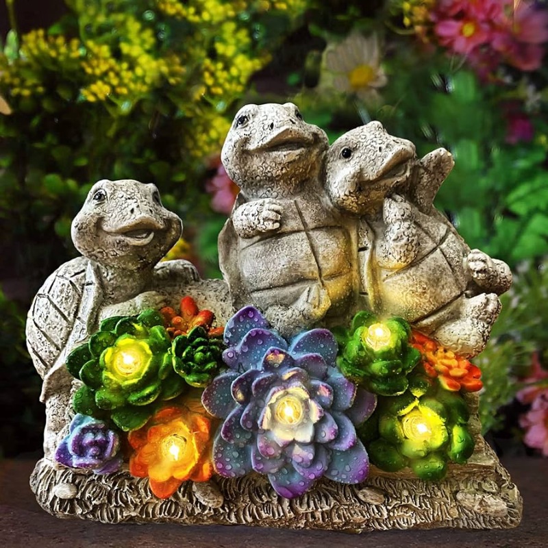 Photo 1 of **DAMAGED LIGHT DOESNT TURN ON**
Solar Turtle Garden Statues Outdoor Decor- 