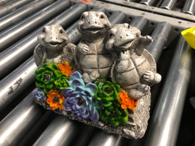 Photo 2 of **DAMAGED LIGHT DOESNT TURN ON**
Solar Turtle Garden Statues Outdoor Decor- 