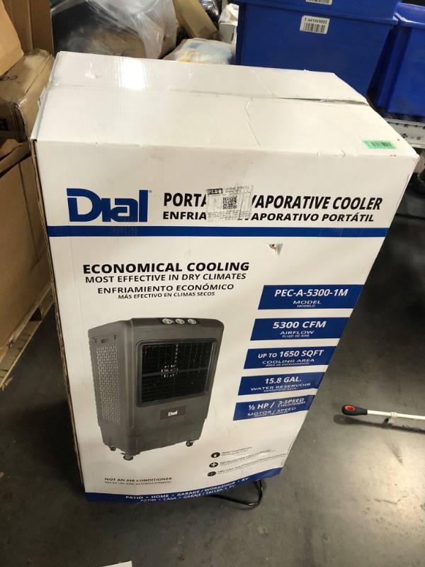 Photo 7 of ***(PARTS ONLY/ NON FUNCTIONAL/ NO RETURNS OR REFUNDS) ***
Dial Manufacturing 5300-CFM 3-Speed Indoor/Outdoor Portable Evaporative Cooler for 1650-sq ft (Motor Included)
