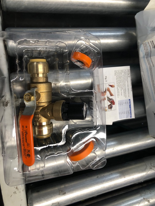 Photo 3 of SharkBite 3/4 Inch Thermal Expansions Relief Ball Valve, Push to Connect Brass Plumbing Fitting, PEX Pipe, Copper, CPVC, PE-RT, HDPE, 25704LF