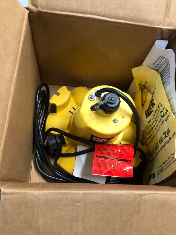 Photo 2 of (READ FULL POST) WAYNE WaterBUG 1/6 HP 1350 GPH Submersible Multi-Flo Technology-Water Removal and Transfer Pump, No Size, Yellow WWB WaterBug 1/6 HP 1350 GPH