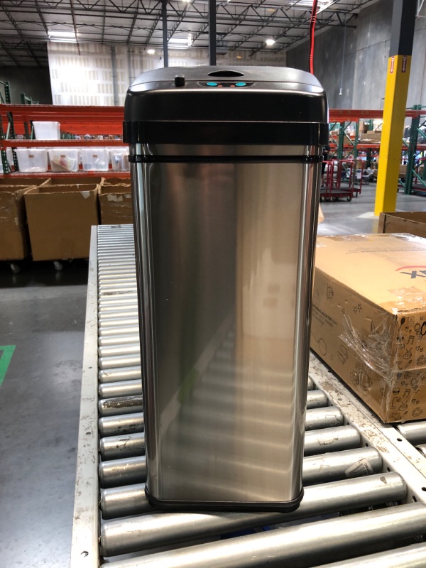 Photo 3 of (READ FULL POST) iTouchless Stainless Steel Sensor Trash Can, 13 Gallon, Silver (DZT13)iTouchless Stainless Steel Sensor Trash Can, 13 Gallon, Silver (DZT13)