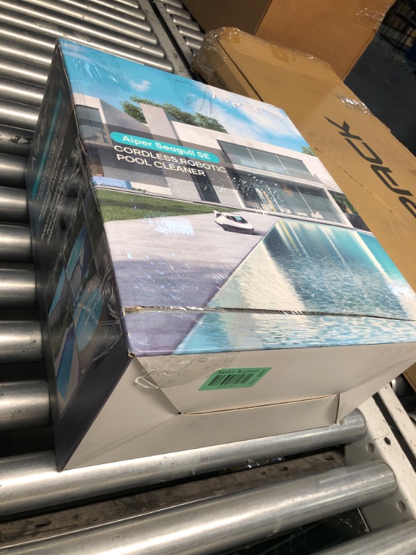 Photo 1 of AIPER Cordless Robotic Pool Cleaner, Pool Vacuum with Dual-Drive Motors, Self-Parking Technology, Lightweight, Perfect for above-Ground/In-Ground Flat Pools up to 40 Feet (Lasts 90 Mins)