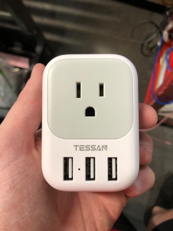 Photo 2 of 
2 Pack US to UK Plug Adapter, TESSAN Ireland Scotland Type G Power Adapter, 4 American Outlets 3 USB, Travel Adaptor Converter for USA to England