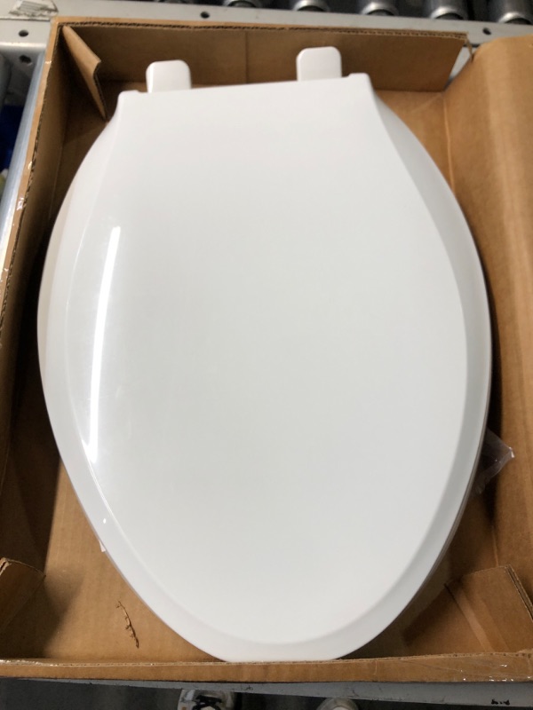 Photo 3 of (READ FULL POST) MAYFAIR 1887SLOW 000 Affinity Slow Close Removable Toilet Seat that will Never Loosen, Providing the Perfect Fit, ELONGATED, Long Lasting Solid Plastic, White White Elongated Seat