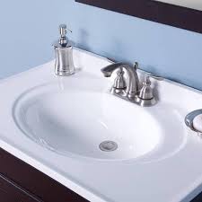 Photo 1 of 
Glacier Bay
31 in. W x 22 in. D Cultured Marble White Round Single Sink Vanity Top in White