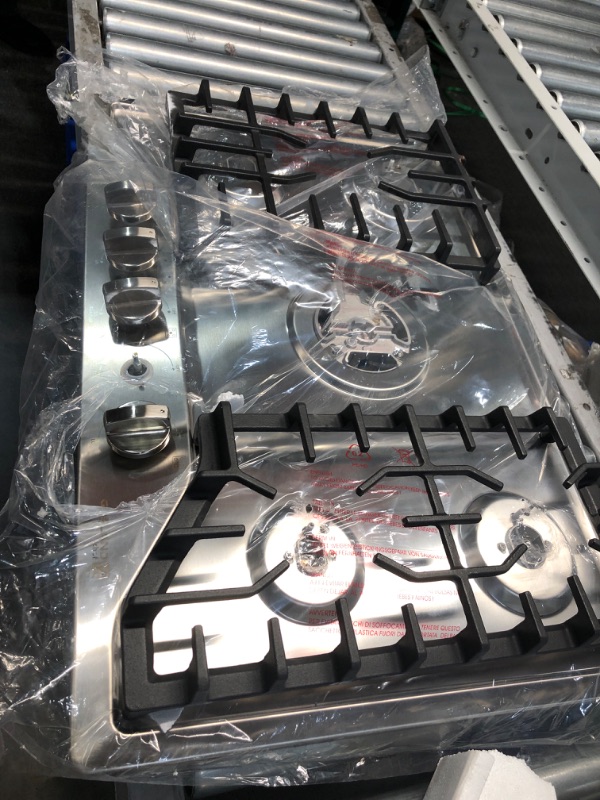 Photo 1 of **Parts Only**36inch Gas Cooktops, Stainless Steel 5 Burners Gas Range, NG/LPG convertible (FOR PARTS)