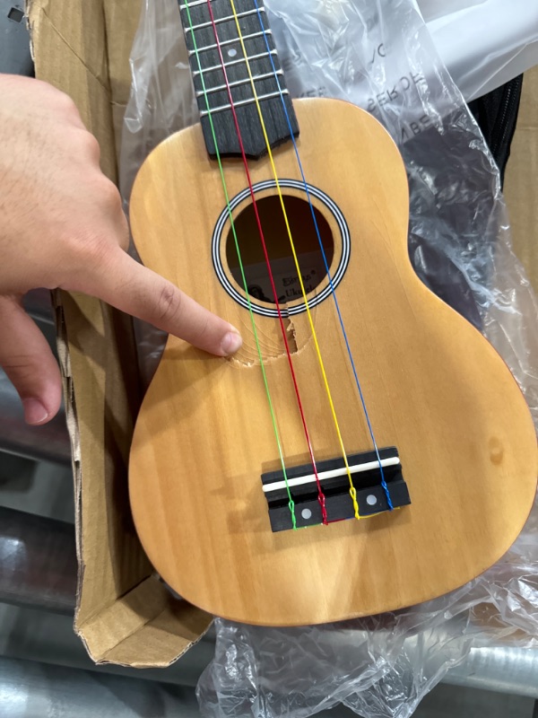 Photo 4 of ***PARTS ONLY NON-REFUNDABLE READ NOTES**Everjoys Soprano Ukulele Beginner Pack-21 Inch w/Rainbow String Free Online Lesson Gig Bag Fast Learn Songbook Digital Tuner Pick All in One Kit