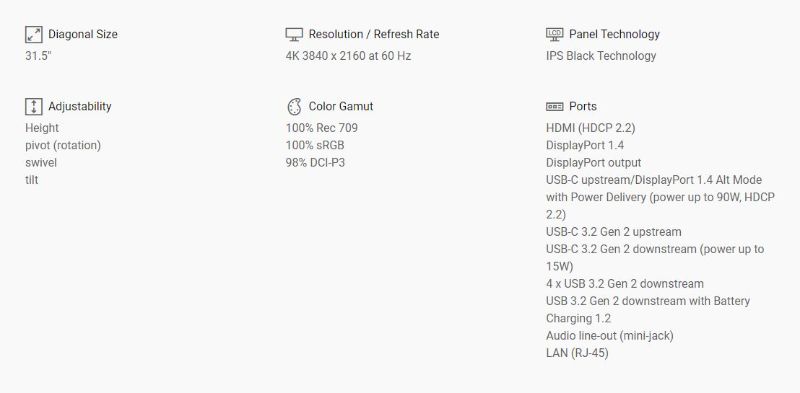 Photo 7 of (READ FULL POST) Dell UltraSharp U3223QE 31.5" 4K UHD LCD Monitor - 16:9 - 32" Class - 3840 x 2160