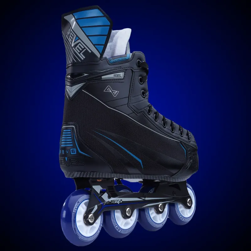 Photo 1 of ***USED - DIRTY***
Alkali Revel 6 Senior Inline Hockey Skates Black/Blue 9.0