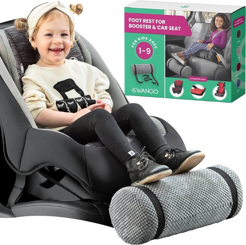 Photo 1 of (READ FULL POST) SWANOO Car Seat Foot Rest for Kids | Car Seat Accessories | Leg Rest for Car Seat Kids | Car Foot Rest with Extra Long Straps Adjusts to Any Carseat Or Toodlers Booster Seat Grey by SWANOO